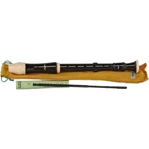 Aulos 700068 Flauto Soprano in Do Robin 204A Diteggiatura Tedesca, Completo con Astuccio, Spazzolino, Scatola di Grasso e Tavola Diteggiatura, Marrone