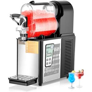 VEVOR Macchina per Bevande Ghiacciate Fredde Commerciale, Macchina per Bevande Ghiacciate Serbatoio Singolo 3 Litri, Macchina per Frullati in Acciaio Inox, Macchina per Bevande Fredde Bar Hotel