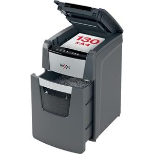 REXEL Optimum Auto Feed+ 130M, Distruggidocumenti Automatico, 130-150 Fogli (80-70 gr/mq), Taglio Micro, Livello di Sicurezza P-5, per Piccoli Uffici, Capacità 44 Litri, 2020130MEU