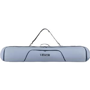 VEVOR Borsa da Snowboard, Fino a 165 cm, Borsa Imbottita per Sci e Snowboard, Tessuto Oxford Impermeabile 600D, con Cinghie Interne Regolabili, per Occhiali, Guanti, Casco e Scarponi Grigio