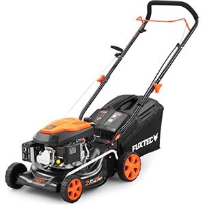 FUXTEC - tagliaerba a scoppio RM4346Eco - motore 4 tempi 146cc - larghezza taglio 42cm - cesto raccolta 40L - altezza taglio regolabile 7 livelli - leggero e maneggevole per piccoli giardini