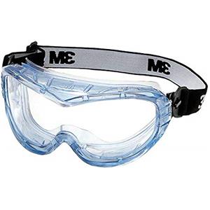 3M Fahrenheit Occhiali a mascherina, ventilazione indiretta, lente trasparente in PC (DX), banda in nylon, 71360-00011M