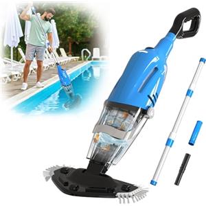 PoolyPoly 2026 Nuovo Aspiratore per Piscina con Batteria, Aspiratore a Mano per Piscina Senza Fili, Aspirapolvere per Piccole Piscine, Spa, vasche Idromassaggio, Autonomia 60 Minuti, Blu