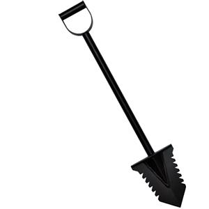 EMPOTEC Pala da Scavo Empotec PA-1 per Terreni Duri Acciaio Temperato Nero Metal Detector Alta Qualità Vanga Taglio