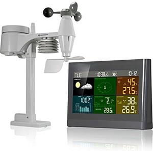 Bresser Stazione meteo professionale Comfort 5 in 1 con display a 256 colori bigio