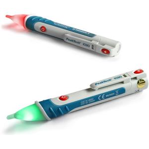 PeakTech 1030 - Tester di Tensione AC senza Contatto con Lampada a LED, Campo di Funzionamento Ac 50-1000V, Sistema di Misurazione, Penna Multimetro Portatile, Segnale Acustico - 157X26Mm