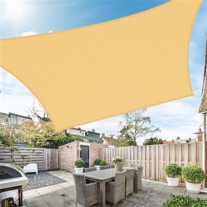 Duerer Vela Ombreggiante Rettangolare 2x3m Tenda a Vela Protezione UV 95%, 185GSM Densità Vela Parasole All'aperto per Giardino, Patio, Pergola, Cortile-Sabbia