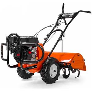 BOUDECH® TUKANG 196 - Motocoltivatore 4T 196cc con trasmissione a cinghia, ruote pneumatici da 12'' e frese regolabili fino 700mm in larghezza e 350 mm in profondità
