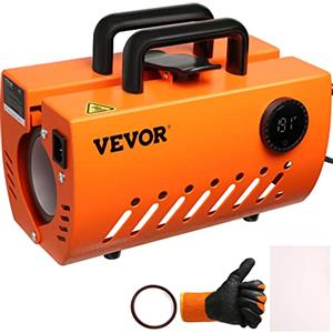VEVOR Pressa a Caldo Portatile per Tazze Bicchiere 620W per Tazze da 33-89 cL Intervallo di Temperatura 40°C-210°C, Termopressa per Tazze Altezza Max. 25cm in Ceramica Acciaio Inox Lega di Alluminio
