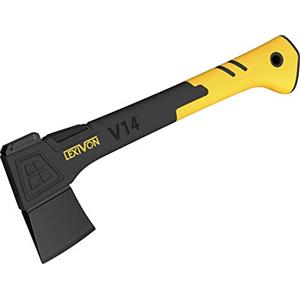 LEXIVON V14 Ascia Spaccalegna da Campeggio, Accetta Sopravvivenza, 14" (36 cm), Impugnatura Ergonomica, Manico Leggero in Vetroresina, Fodero Protettivo Portatile Incluso (LX-V14)