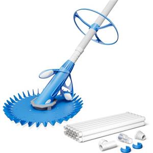 Wiltec Pulitore automatico per piscine incl.12 tubi Aspiratore per pulizia fondo piscina