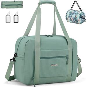 SPAHER Borsone da Viaggio British Airways 40x30x15 Bagaglio a Mano Borsone Palestra Sportiva Grande 20L Donna Uomo Impermeabile Borsa da Viaggio Piscina Fitness Travel Duffel Cabin Bag Verde