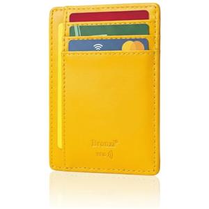 Bronzi® Portafoglio Porta Carte di Credito - Portafoglio Uomo Slim Porta Carte Uomo - PortaCarte Mini - Protezione RFID - Confezione Regalo Smart Design Italiano