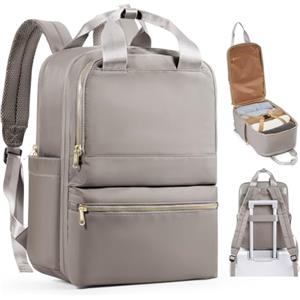 bergsalz Zaino Donna Uomo Ryanair 40x20x25 Da Viaggio Sportivo Impermeabile Aereo Bagaglio a Mano Università Casual Per Laptop Da 14 Pollici Cachi