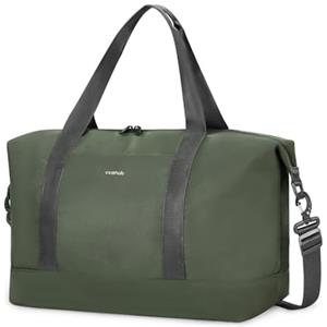 ECOHUB EHOHUB Borsa da Viaggio Pieghevole, Borsone da Viaggio Resistente All'acqua 40x30x20 Per Donna e Uomo, Bagaglio a Mano per Ryanair con Tasca Bagnata per Aereo, Palestra, Weekend, Verde