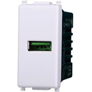 Elektronova Presa USB Type-A 5V 2.1A caricatore Bianco compatibile Vimar Plana Caricatore 2401