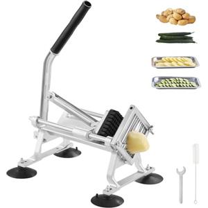 VEVOR Affettatrice Verdure Frutta Commerciale 3/8 Pollici, Affettatrice Taglia Verdure in Acciaio Inox Lega di Alluminio, Affettatrice Manuale con Piedini Antiscivolo, Cipolle, Patate, Limoni