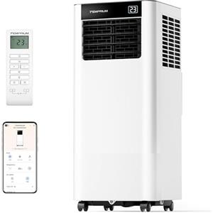 Temprium Condizionatore Portatile 7000 BTU, Temprium Climatizzatore Portatile 3-in-1, Controllo tramite App/Telecomando, Kit di Tenuta per Finestra, Timer 24H, Funzionamento Silenzioso <48 dB, Copertura 20 m²
