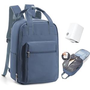 BJLFS Zaino da Viaggio con Sottovuoto Ryanair 40x30x20 Wizzair Bagaglio a mano 40x20x25 Ryanair con Pompa Borse da Cabina per Easyjet 45x36x20 con compressione sottovuoto,Zaino Casual per Laptop