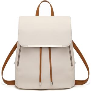 Miss Lulu Zaino Donna Elegante, in Pelle Rigida Impermeabile Che Non si Deforma, Chiusura con Coulisse e Fibbia Magnetica, Ideale per Viaggi, Lavoro Quotidiano, Scuola e Passeggiate All'Aperto