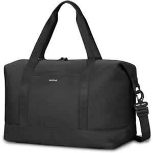 ECOHUB EHOHUB Borsa da Viaggio Pieghevole, Borsone da Viaggio Resistente All'acqua 40x30x20 Per Donna e Uomo, Bagaglio a Mano per Ryanair con Tasca Bagnata per Aereo, Palestra, Weekend, Nero