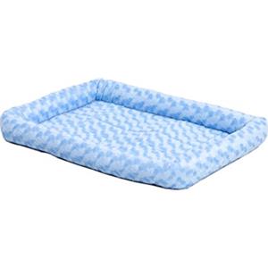 MidWest Homes for Pets QuietTime - Cuscino per cani in pelliccia sintetica blu, ultra morbido e lavabile in lavatrice, adatto a casse e trasportini da 91 cm, per cani di taglia media e grande