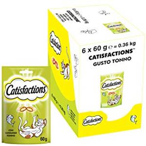 Catisfactions Snack per Gatto, Favoloso Tonno, 6 Confezioni da 60 g