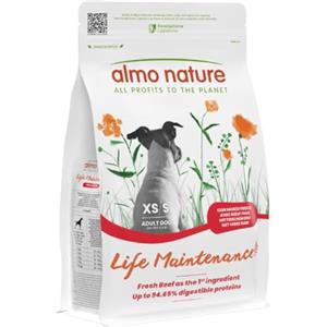 Almo Nature Life Maintenance Cibo Secco per Cane XS-S al Manzo 2 kg - Crocchette Complete per Cani Adulti di Taglia Piccola e Mini