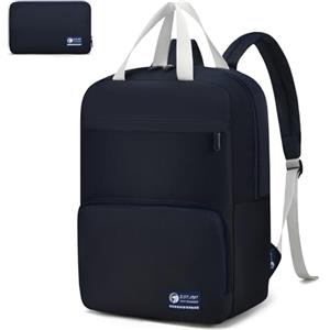 SPAHER Pieghevole Zaino Bagaglio a Mano 40x30x15cm British Airway Air France Zaino da Viaggio Aereo Scuola Piccolo Donna Uomo 20L Zainetto Porta PC 14 Pollici Impermeabile Travel Backpack, Blu