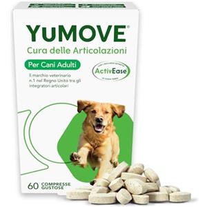 YuMOVE Integratore Articolazioni Cane 5-8 Anni - 60 Compresse - In Attesa di Brevetto 150mg di Cozza Verde ActivEase per Compressa - Joint Care Cani Articolazioni & Condroprotettori Cane, Glucosamina