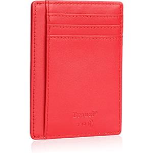 Bronzi® Portafoglio Uomo Slim Piccolo | Portacarte Uomo Donna Portatessere Porta Carte Di Credito | Portafogli Mini Protezione RFID con Portamonete | Box Regalo - Brand Italiano