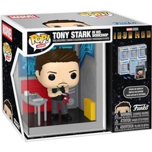 Funko Pop! Nooks - Tony Stark's Garage - Figura in Vinile da Collezione Marvel - Altezza 9,5 cm - Idea Regalo per Fan di Iron Man