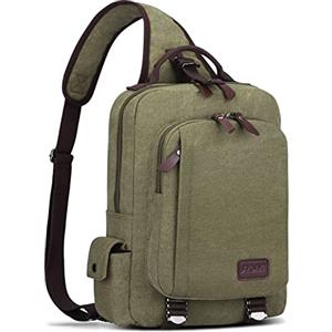 S-ZONE Uomo Zaino a Tracolla Borsa da Petto Borsa a Tracolla da 13 Pollici Borsa Sportiva Borsa per il Corpo Zaino da Viaggio Zaino da Trekking All'aperto Ciclismo Viaggio
