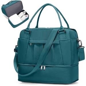 SEAFEW Borsone da Viaggio,Bagaglio a Mano 40x30x20 Ryanair Borsa da Viaggio con Scomparto per le Scarpe,Borsa da Cabina Ryanair Borsa Sportiva Borsone da Palestra da Weekend,U5-Blu Pavone Royal