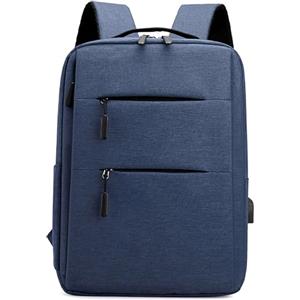Kommodum - Zaino Porta PC Uomo Donna Borsa Laptop per PC Portatile Zaino Porta Computer Custodia Notebook con ricarica USB Colore Blu