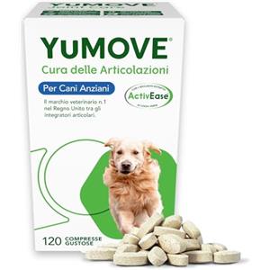 YuMOVE Integratore Articolazioni Cane 8+ Anni - 120 Compresse - In Attesa di Brevetto 170mg di Cozza Verde ActivEase per Compressa - Joint Care Cani Articolazioni & Condroprotettori Cane, Glucosamina