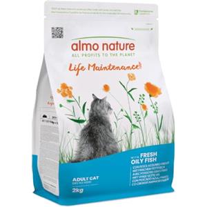 Almo Nature Life Maintenance - Crocchette per Gatti Adulti con Pesce Azzurro Fresco come 1° Ingrediente - Sacco da 2kg