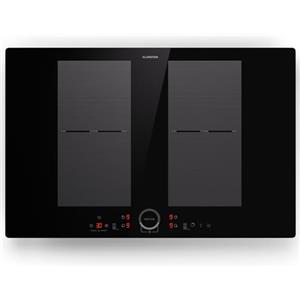 KLARSTEIN Piano Cottura Elettrico Vetroceramica, Piano Cottura Elettrico 4 Fuochi Moderno, Piano Cottura Elettrico 4 Piastre 7000W Integrato, Piano Cottura Vetroceramica Elettrico Touch con Timer