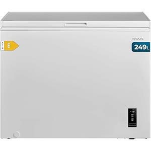 Cecotec Congelatore Orizzontale 249L Bolero CoolMarket Chest 249P White E. Cestello con Maniglie, Controllo Elettronico LED, UltraContact D-Cool, Dual Function, Porta ZeroG (80º-30º), Fast Freezing