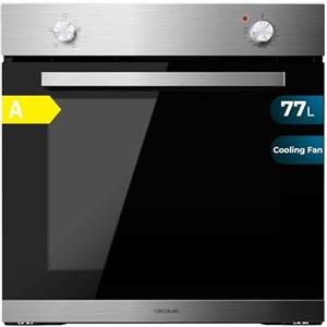 Cecotec Forno da Incasso Convenzionale 77L Bolero Hexa C126000B. 2800W, Basso Consumo, 4 Funzioni, Cottura e Pulizia a Vapore, Ventilatore, Triplo Vetro, Luce Interna, Dettagli Inox