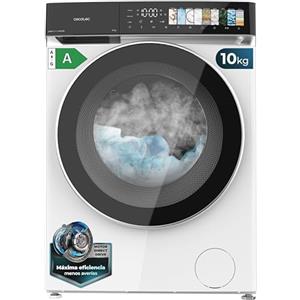 Cecotec Lavatrice 10 Kg Carica Frontale Bolero DressCode 10970 Direct Drive. Motore Direct Drive, 1400RPM, 11 Programmi, SchermoFullColor, Porta XXL, Funzione Vapore, Luce Interna, Stop&Go, Bianco