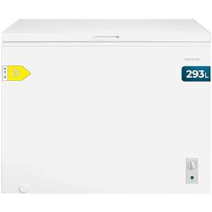 Cecotec Congelatore Orizzontale 293L Bolero CoolMarket Chest 293M White D. Cestello con Maniglie, Controllo Meccanico LED, UltraContact D-Cool, Dual Function, Porta ZeroG (80º-30º), Fast Freezing