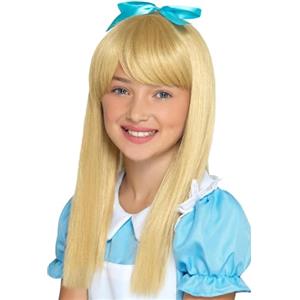 Smiffys Parrucca da principessa del paese delle meraviglie, Biondo, Bambini Halloween