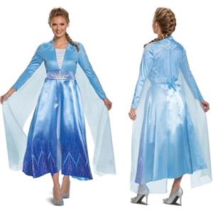 Disguise Disney - Costume da adulto La regina di ghiaccio Elsa in viaggio, taglia L (38-40)