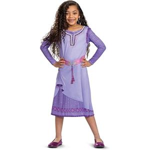 Disguise Disney Wish, abito deluxe di Asha per bambine, taglia XS (3-4 anni) perfetto per Carnevale e per tutti i tipi di festa! Indossa l'abito viola ispirato al personaggio di Asha!