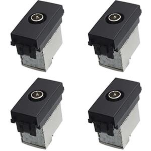 ZOREI 4 Pezzi Presa TV Terminale Maschio, Compatibile Con Vimar Arke, Colore Nero
