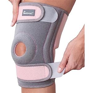 The Restored Ginocchiera Sportiva con ContourFIT Comfort Shape - Supporto Regolabile per Ginocchio per Camminare, Correre e per Sollievo dal Dolore Articolare - Tutore Ginocchio per Donne - Rosa