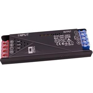 A2ZWORLD Alimentatore Trasformatore 24V 200W, Dimmerabile con Pulsante NO (10-100%), Memoria e Spegnimento Soft, 2 Uscita Per Striscia Led, Push Dimmer Integrato, Funzione Deviatore e Invertitore, 162×50×25mm