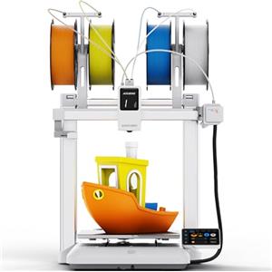 Anycubic Kobra X Stampante 3D, Alta Velocità da 600 mm/s con Stampa 4 Colori, Livellamento Automatico 49 Punti, Rilevamento Intelligente Tramite AI per Principianti e Professionisti,260 x 260 x 260 mm