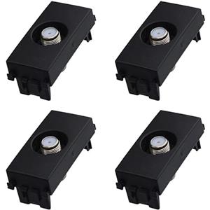 ZOREI 4 Pezzi Presa TV SAT Satellitare, Compatibile Con Vimar Arke, Colore Nero